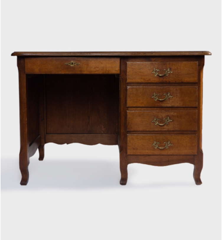 Ancien bureau en bois massif