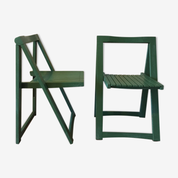 Paire de chaises pliantes