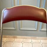 4 vintage folding chairs in chrome