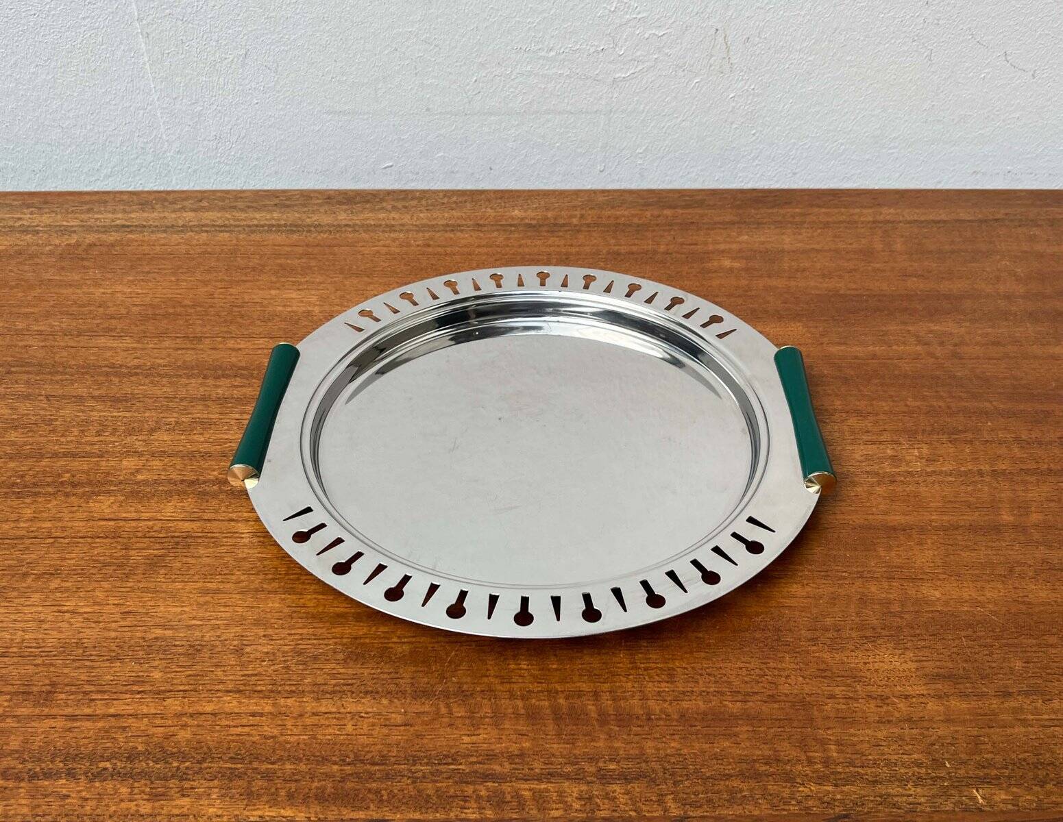Postmodern Metal Tray from Inoxbeck, Italy, 1980s