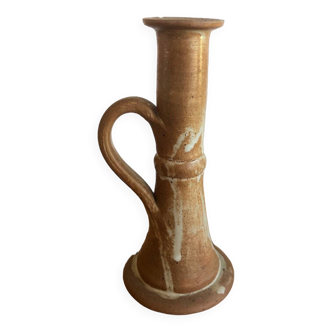 Pretty sandstone candle holder with handle