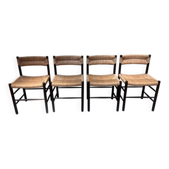 Lot de 4 chaises modèle Dordogne de Sentou, éditées par Robert Sentou, circa 1950