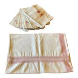Nappe Metis ancienne et ses 12 serviettes