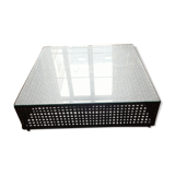 Table basse en bambou et verre