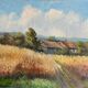 Tableau HST "Paysage aux coquelicots et champ de blé" J. De Beaucourt (éc.