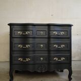 Revamped vintage black chest of drawers