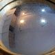 Large sunburst mirror, witch's eye shape, 50cm diameter, convex, vintage 1960s
