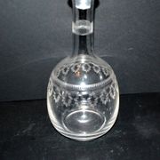 Antique carafe with guilloché spiral decoration – pantograph chemical engraving, circa 1900