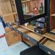 Large cabinet cabinet patina black buffet bookcase drawers