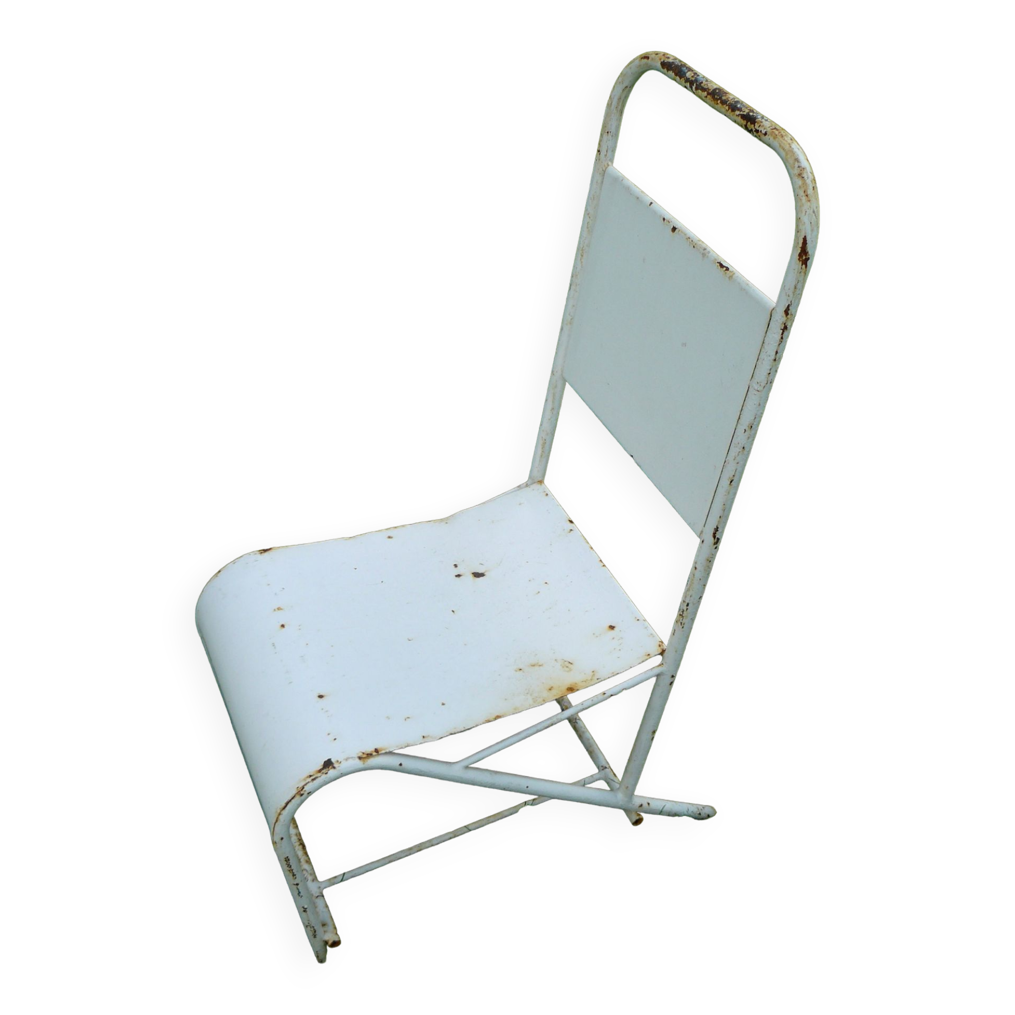 Chaise de solarium métal Design 1960