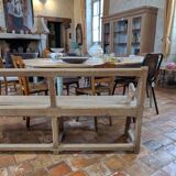 Old church bench in oak