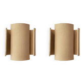 Set of 2 red TILE wall lights.