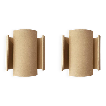 Set of 2 red TILE wall lights