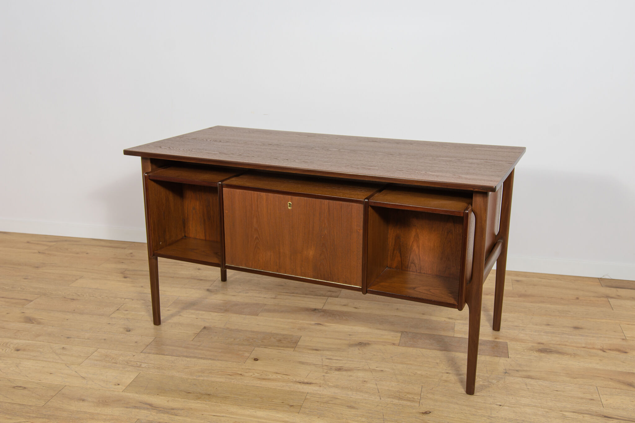 Mid-Century Freestanding Teak Desk, Denmark, 1960s