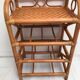 Rattan wicker storage cabinet with 3 vintage drawers