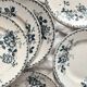 6 assiettes plates en terre de fer « Acacia » Moulin des Loups et Hamage