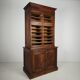 1930s Dutch Oak Roll-Top Notary Cabinet / Archive Cabinet