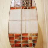 Oval coffee table in ceramic and metal – 1970s