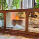 Italian coastal mirror in bamboo and rattan in the style of Vivai del Sud, 1970s.