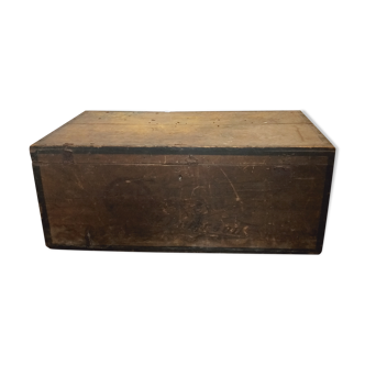 English wooden trunk