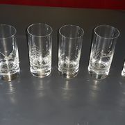 Lot de 6 verres gravés Moser