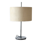Staff Leuchten table lamp chrome and linen/cotton, Germany 1970