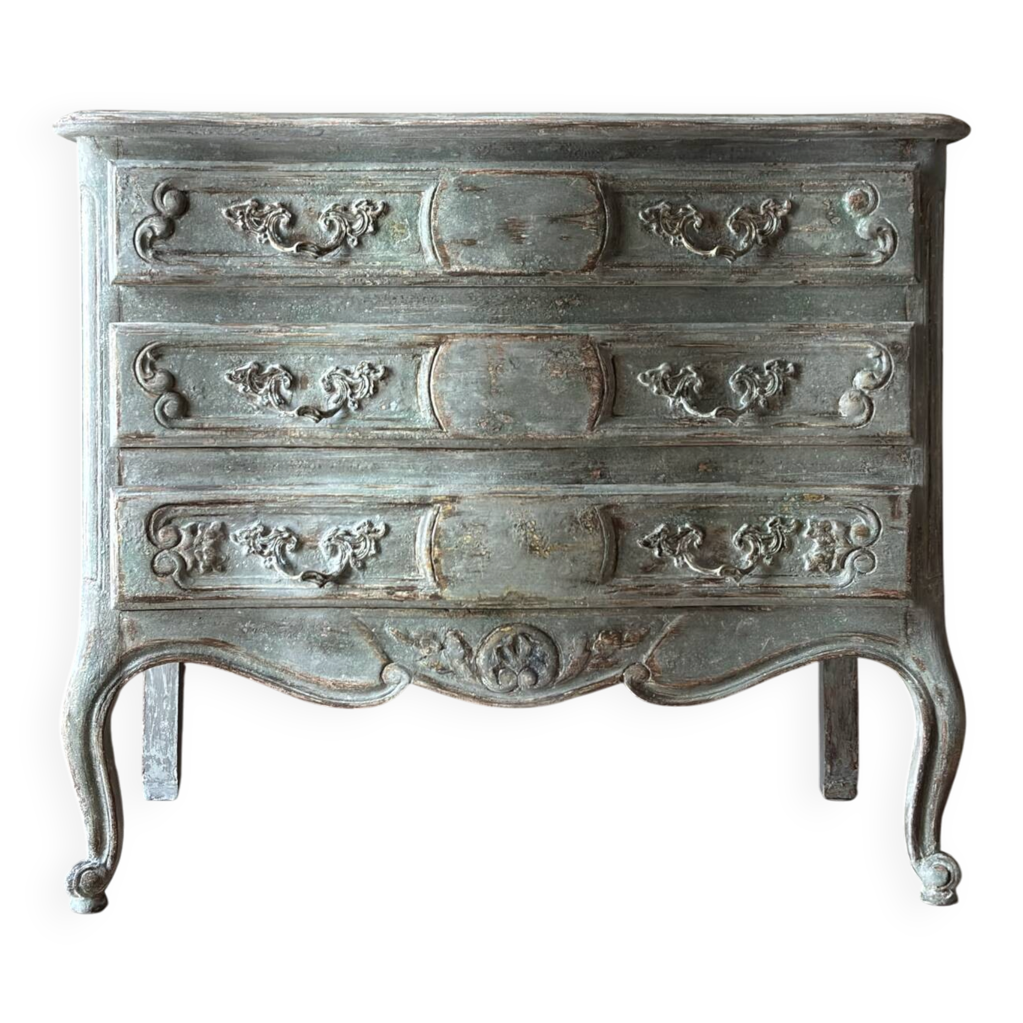 Louis XV style commode with traditional patina