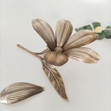 Brass flower ashtray