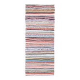Tapis Kilim Vintage Turc Oushak Fait Main en Laine Coton Rose 112x285