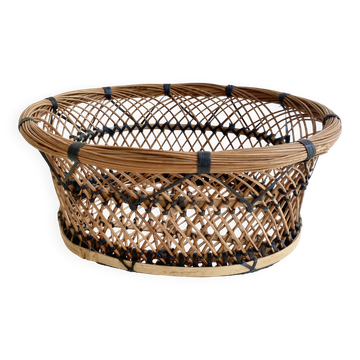 Mid-century woven fiber basket