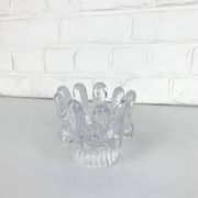 Sunflower glass candle holder, Göran Wärff for Kosta Boda, Sweden, 1970s