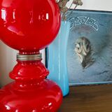 Lampe opaline rouge vintage 70’