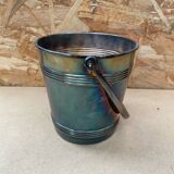 Old christofle ice bucket silver metal cooler + handle france #b210