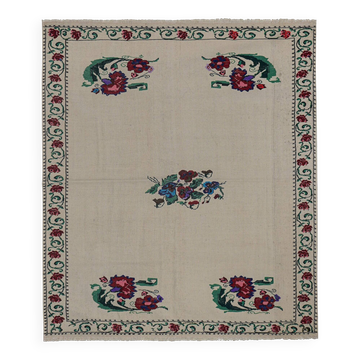 Vintage Turkish kilim handwoven 167x198 cm