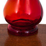 Red Silesia Rustica vase, designed by L. Fiedorowicz, HSG Ząbkowice, 1960s