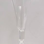 Pair of Vintage Transparent Crystal Flutes attributed to Baccarat