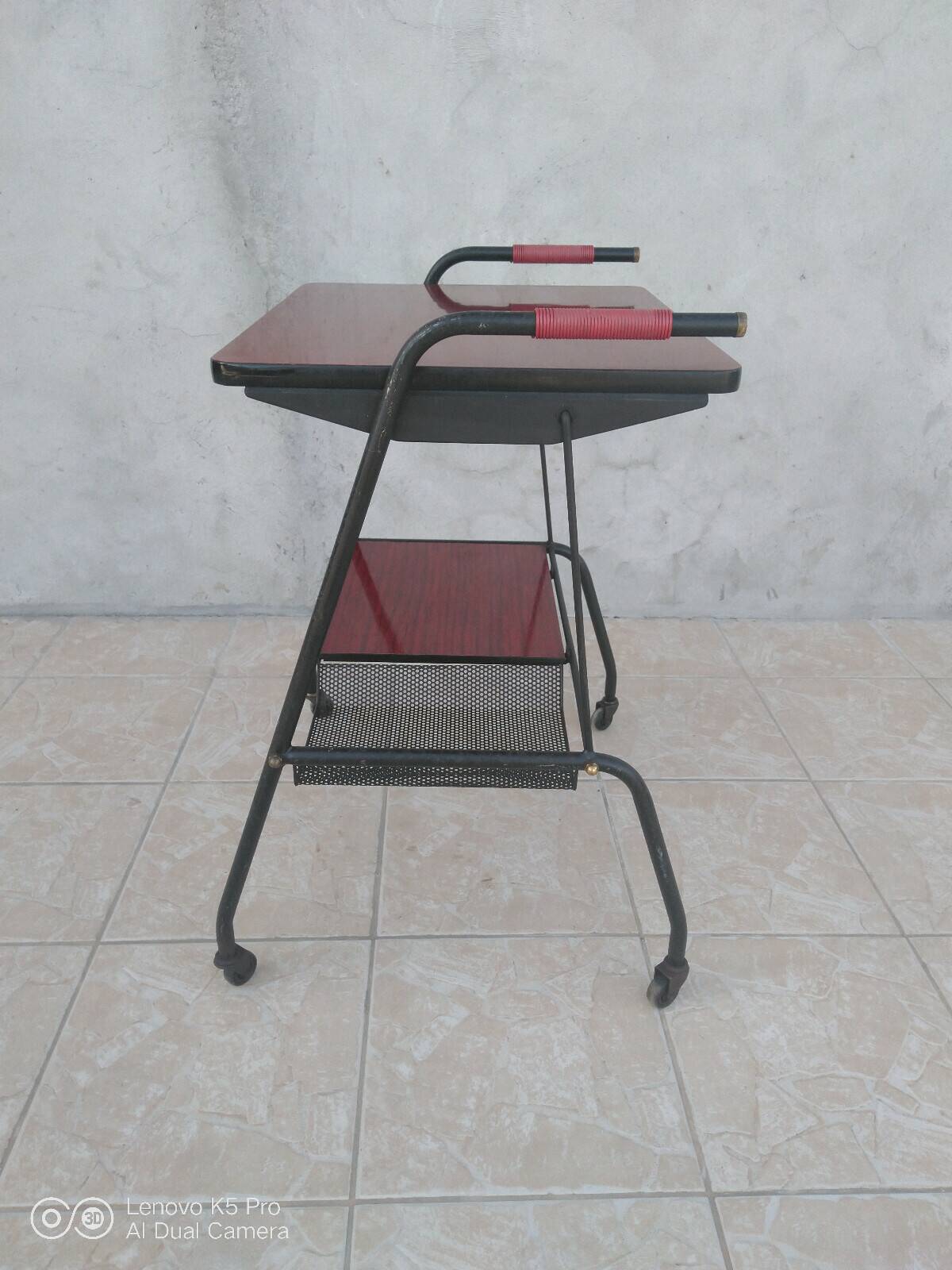 Vintage metal and formica dessert trolley 1950s