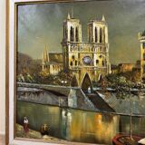 Richard KAISER: oil on canvas view of Notre Dame from the Seine