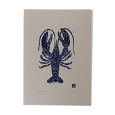 BLUE LOBSTER LINOGRAVURE