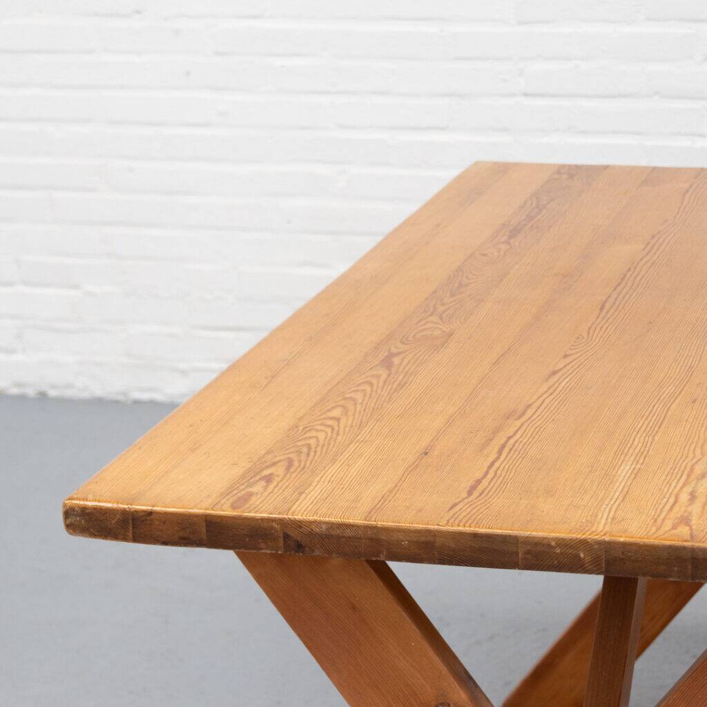 X-leg dining table Ate van Apeldoorn, 1970s