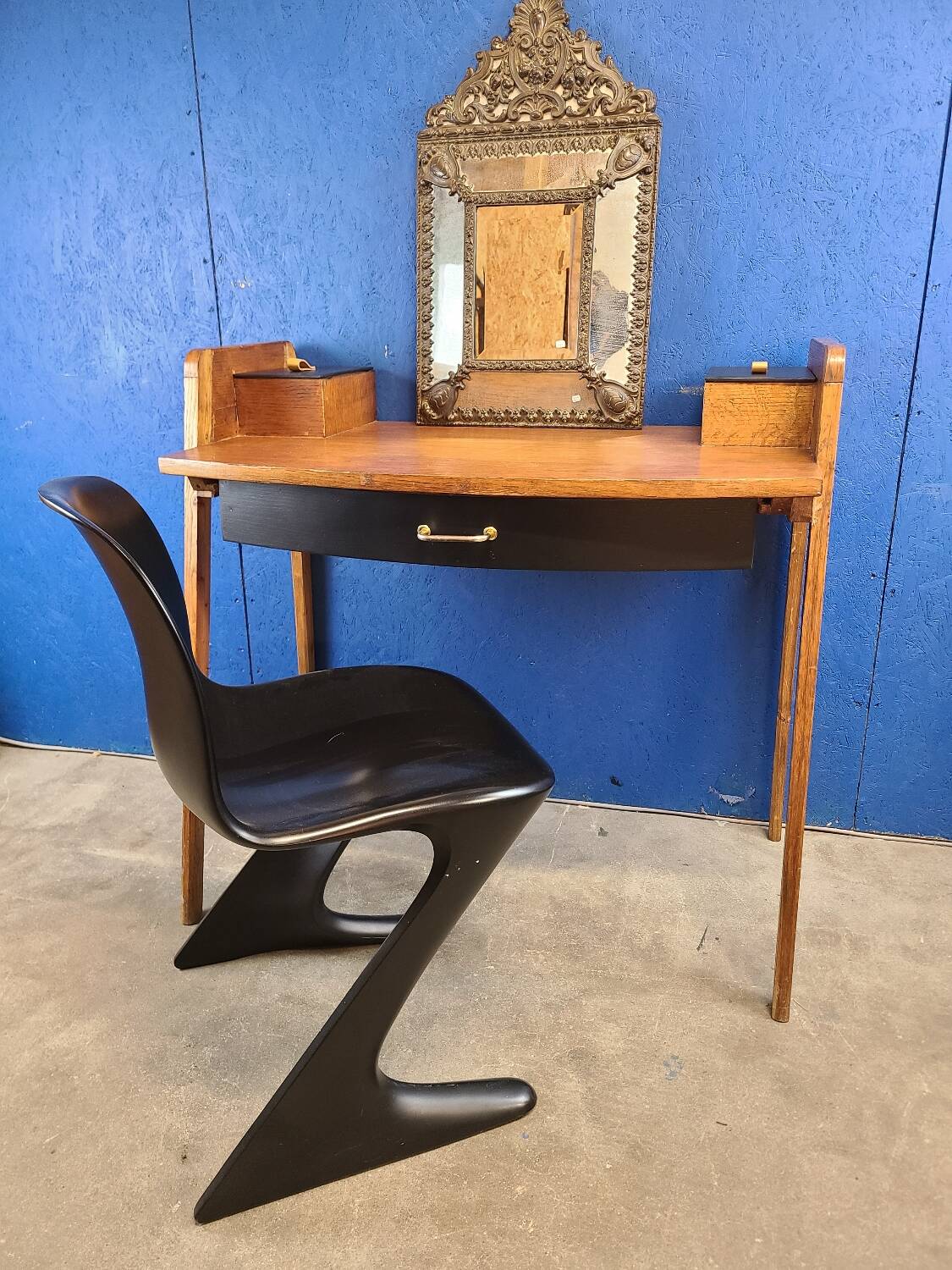 Vintage desk, compass foot dressing table