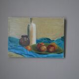Contemporary acrylic painting on canvas still life countryside decoration