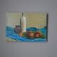 Tableau acrylique sur toile contemporaine nature morte décoration campagne
