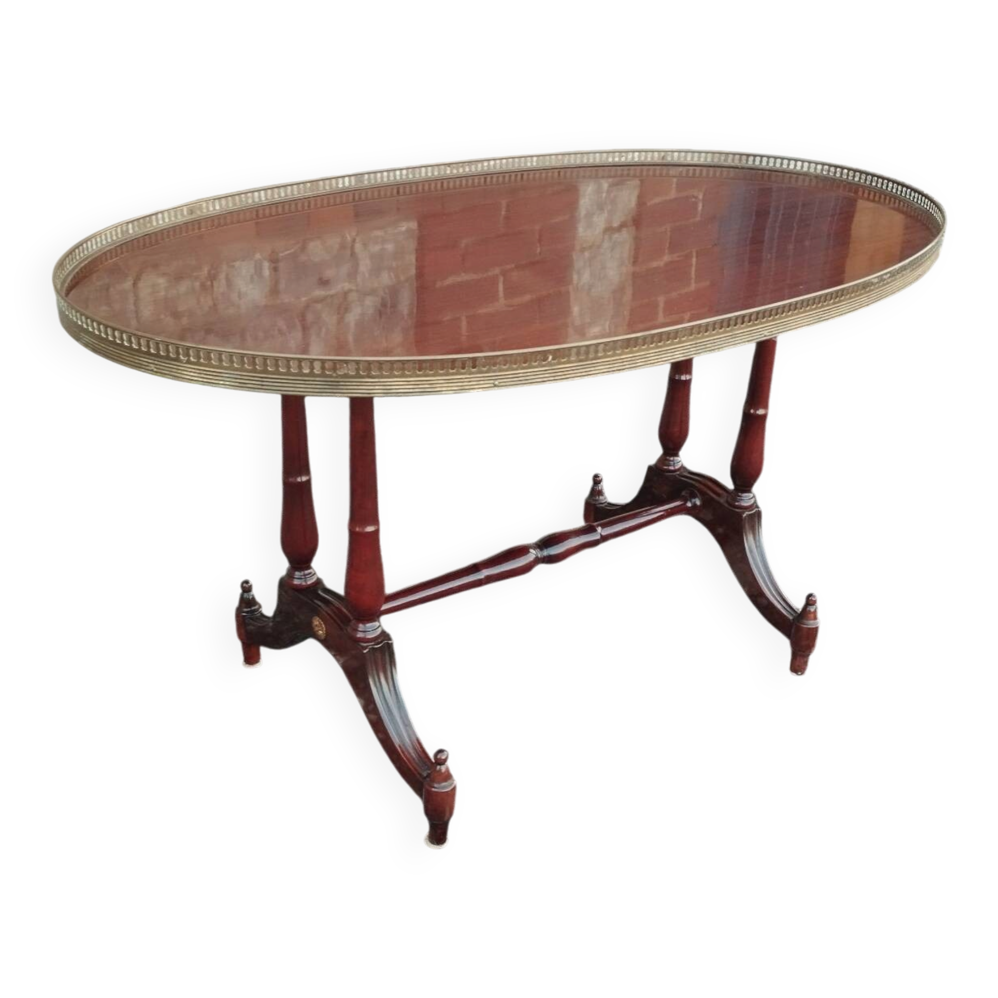 Vintage Louis XVI style wooden coffee table.
