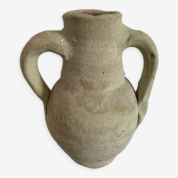Vintage clay pot in minimalist style