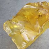 Vintage Italian Orange & Yellow Sculpture Lamps, 70s, set of 2