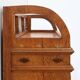Art Deco oak wall cabinet with amber glazed door, Belgium ca. 1925