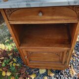 Retro bedside table with marble