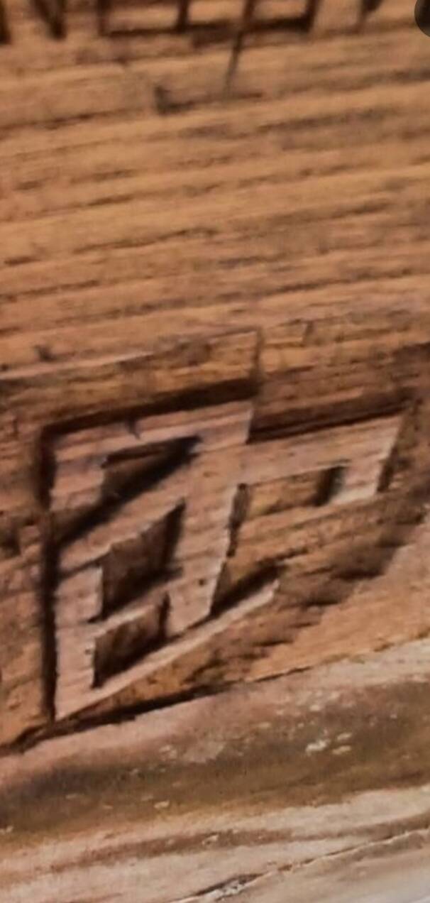 Large old solid oak monastery table