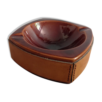 Longchamp leather ashtray